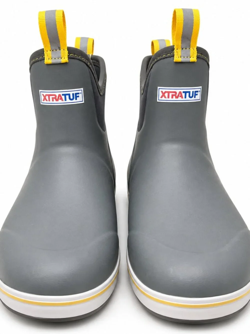 XTRATUF Men’s Ankle Deck Boots Gray Size 14 Waterproof Fishing Boots